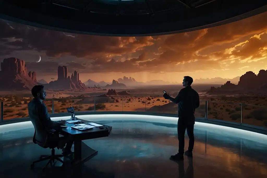VP - Director working in a Desert Scene